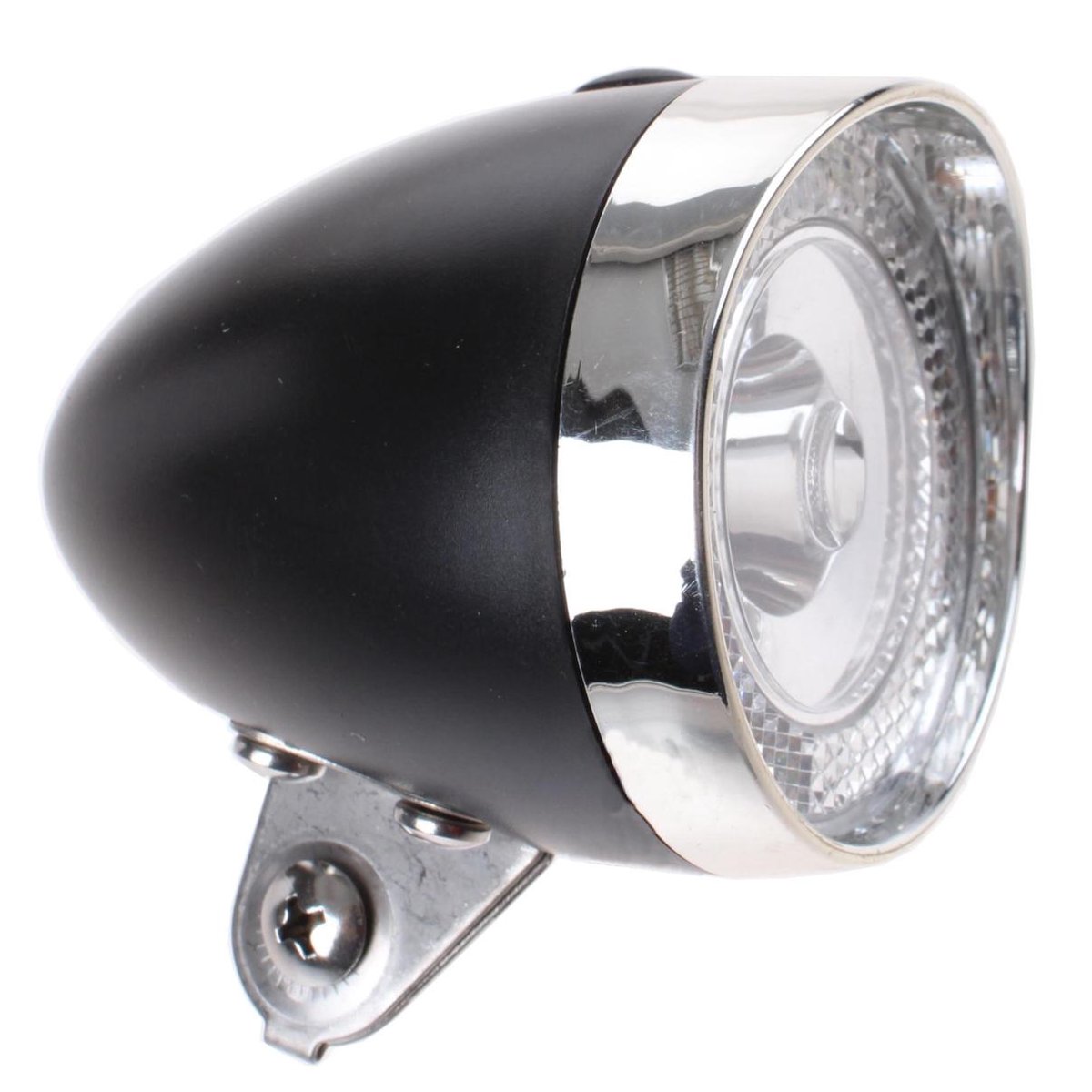 Simson koplamp Classic Mini batterijen voorvork - Zwart