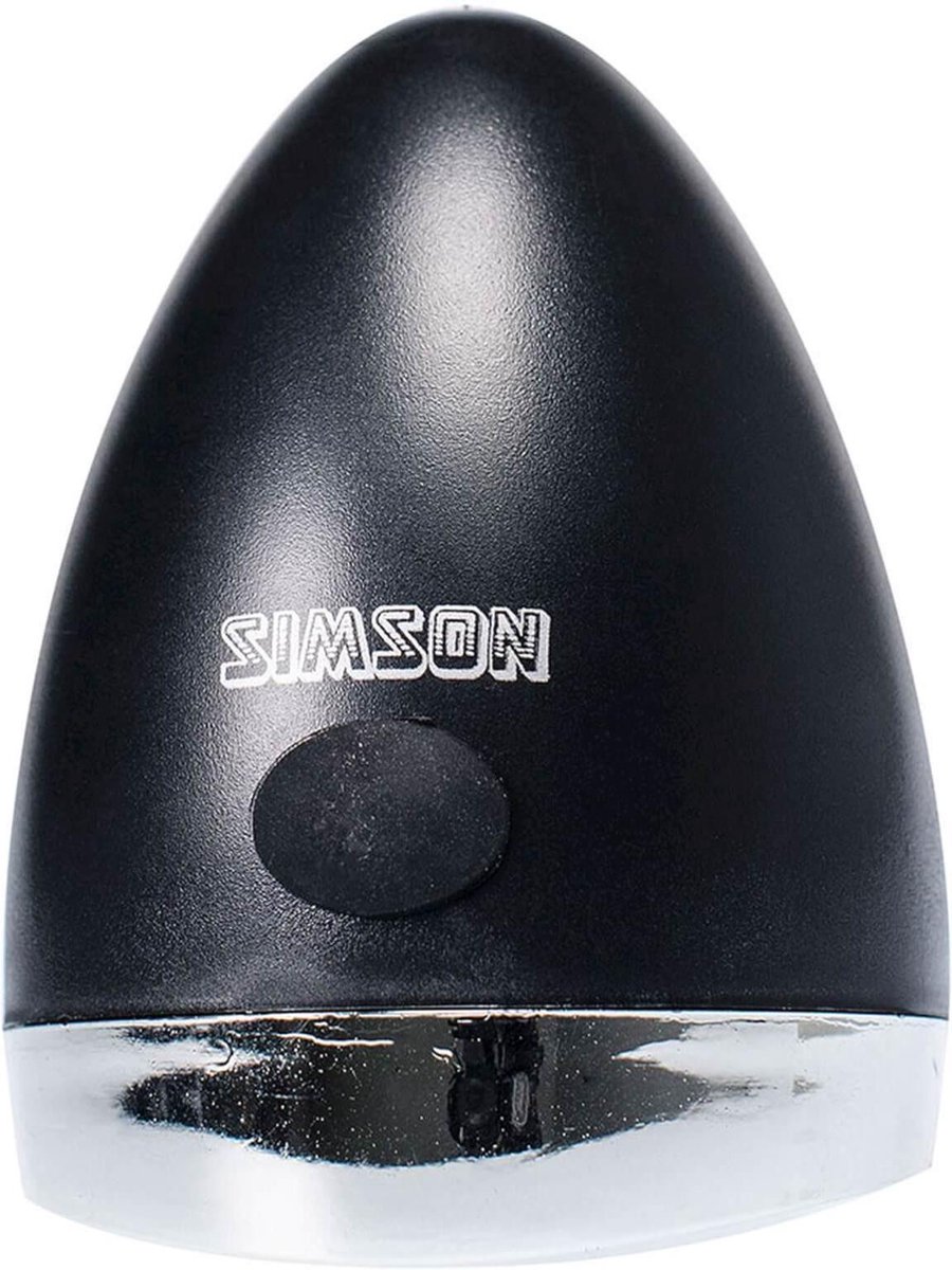 Simson koplamp Classic Mini batterijen voorvork - Zwart
