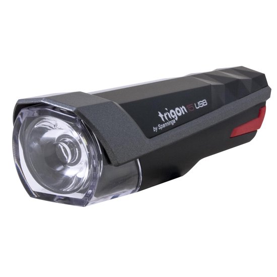 Spanninga koplamp Trigon 15 led - Zwart
