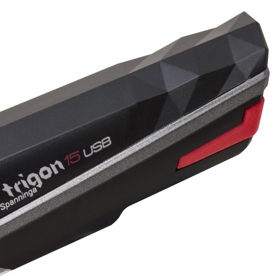 Spanninga koplamp Trigon 15 led - Zwart