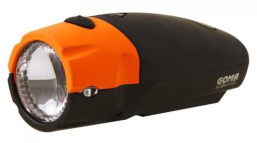 Spanninga koplamp Goma led batterijen 8 cm/zwart - Oranje
