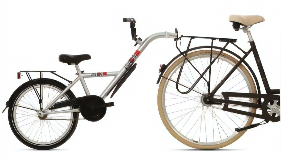 Bike2go Aanhangfiets 20 Inch 42 cm Junior Zilver - Silver