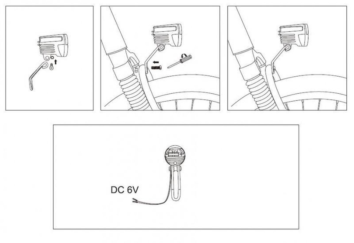 Lynx koplamp Sensor e bike led 30 lux zwart - Rood