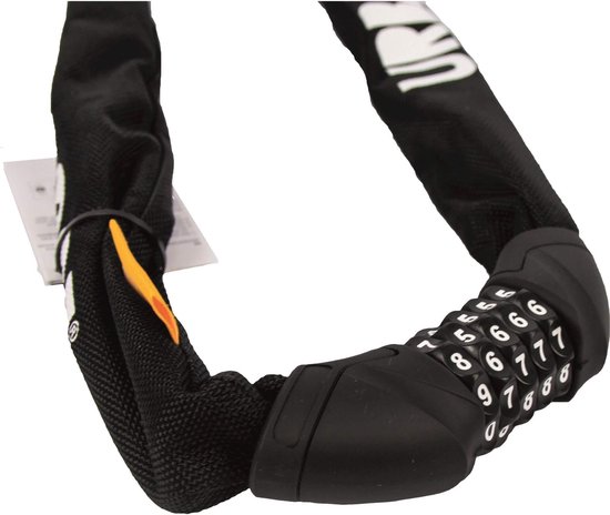 URBAN PROOF kettingslot 100 cm 8 mm staal/polyester - Zwart