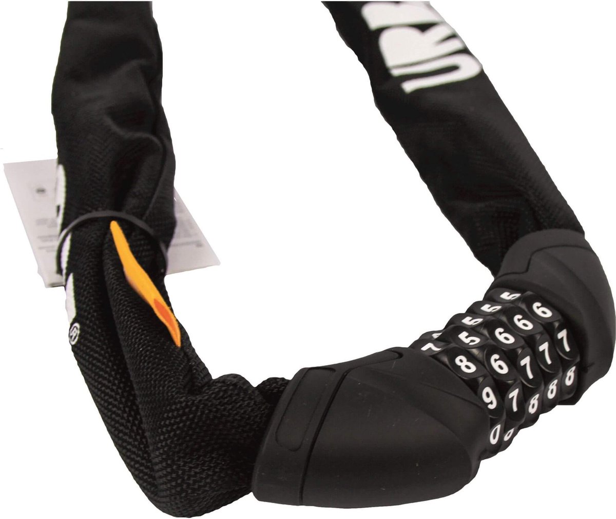 URBAN PROOF kettingslot 100 cm 8 mm staal/polyester - Zwart