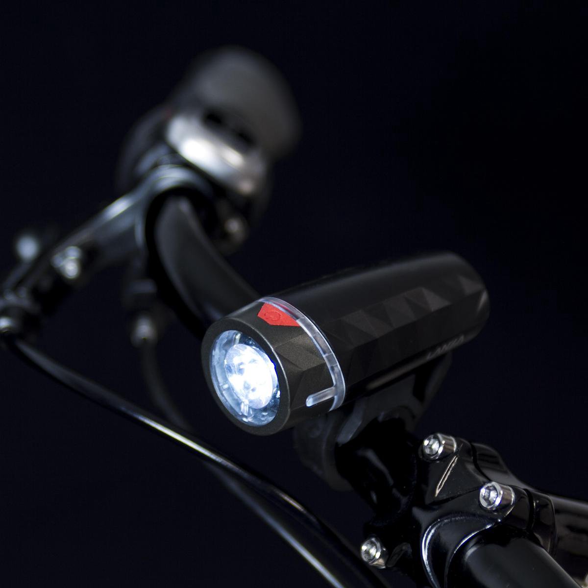 Spanninga koplamp Lanza XB led 20 Lumen batterij - Zwart