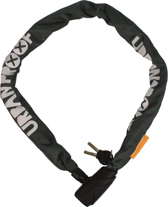 URBAN PROOF kettingslot 100 cm 8 mm staal/polyester 3 delig - Groen