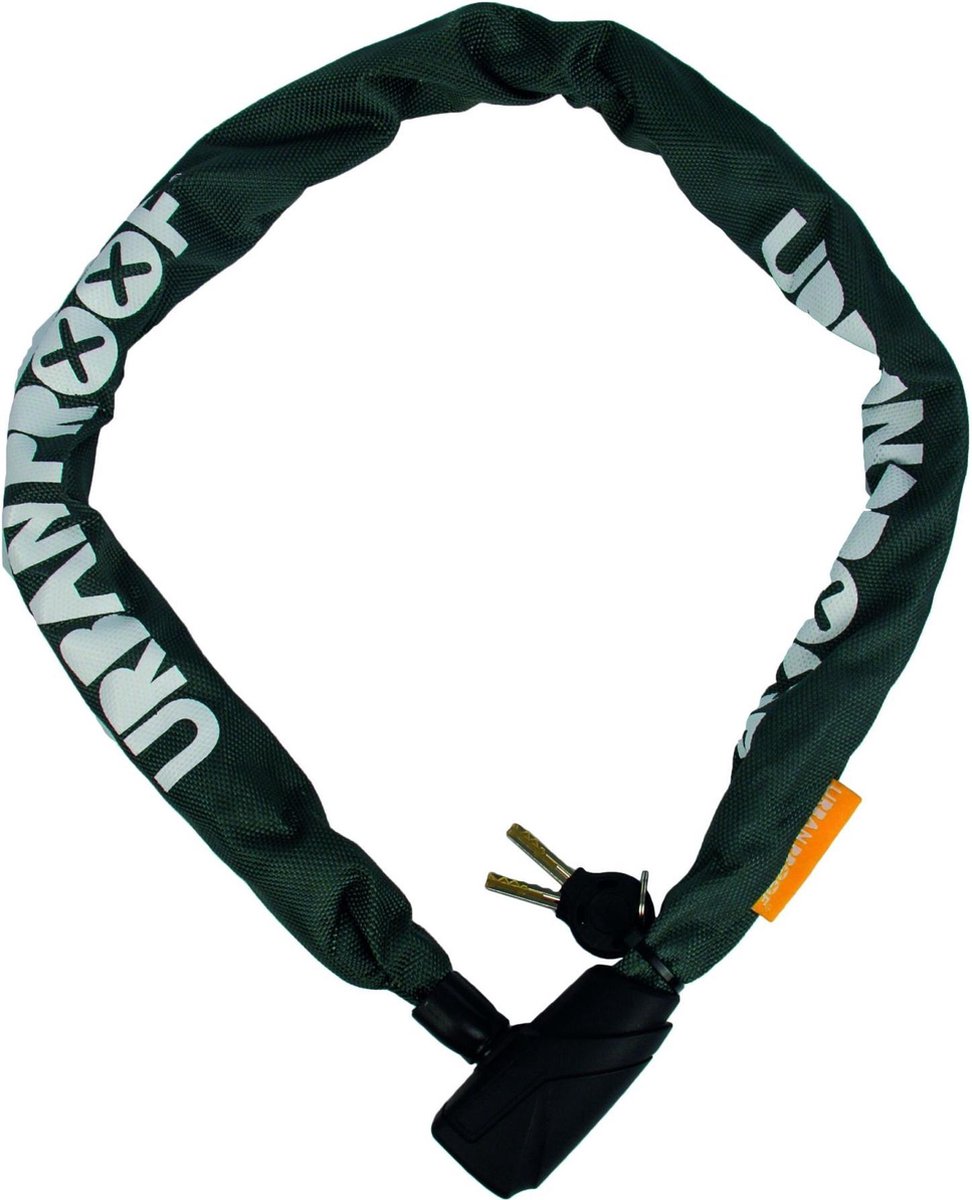 URBAN PROOF kettingslot 100 cm 8 mm staal/polyester 3 delig - Groen