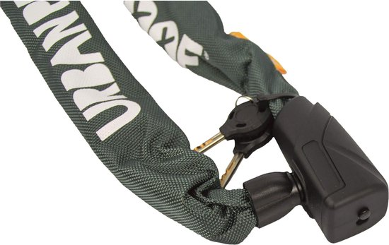 URBAN PROOF kettingslot 100 cm 8 mm staal/polyester 3 delig - Groen