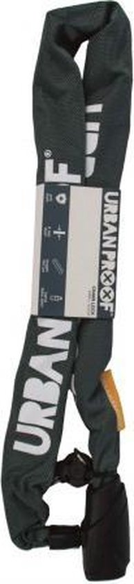 URBAN PROOF kettingslot 100 cm 8 mm staal/polyester 3 delig - Groen