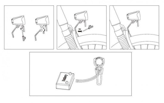 Lynx Koplamp e bike led 70 lux - Zwart