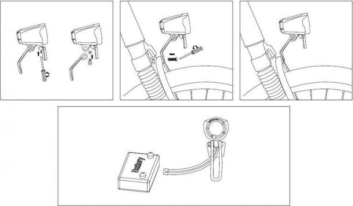 Lynx Koplamp e bike led 70 lux - Zwart