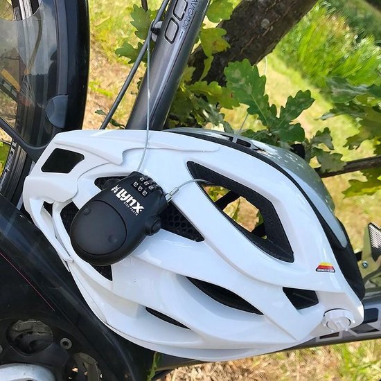 Lynx kabelslot cijfercombinatie staal 8000 mm - Zwart