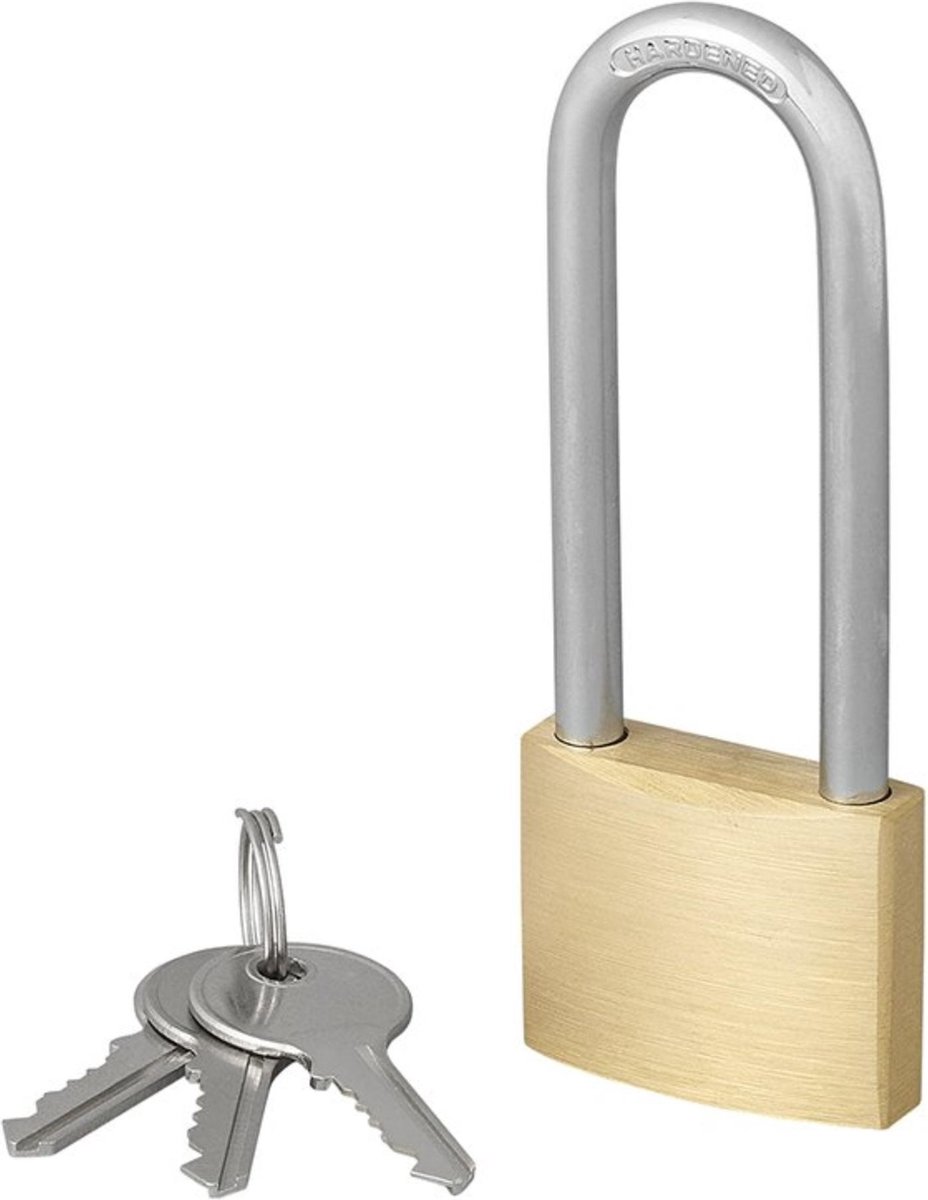 PROPLUS hangslot 40 mm met lange beugel 75 mm - Goud