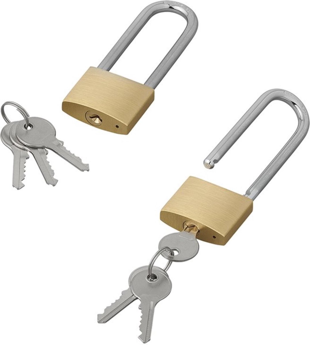 PROPLUS hangslot 40 mm met lange beugel 75 mm - Goud