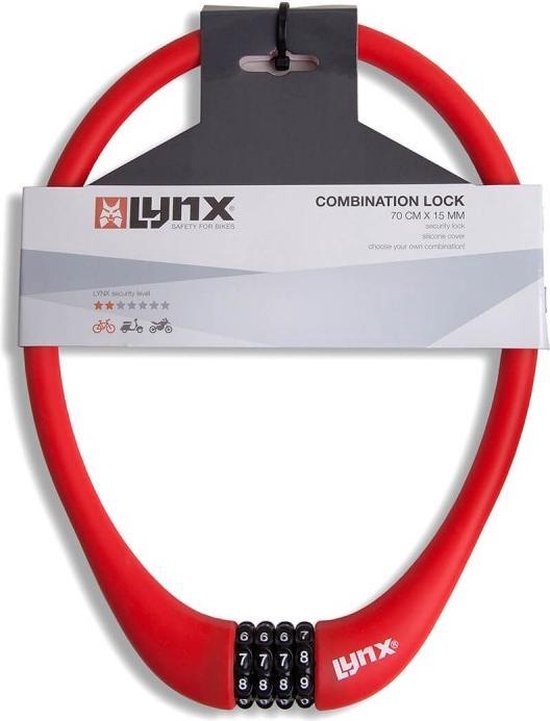 Lynx kabelslot combinatie 700 x 15 mm - Rood