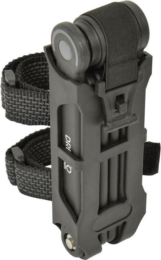 DRESCO vouwslot 14 x 6 cm RVS 3 delig - Zwart