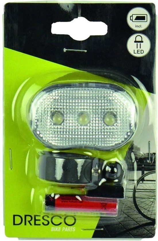 DRESCO voorlicht 3 led batterijen - Zwart