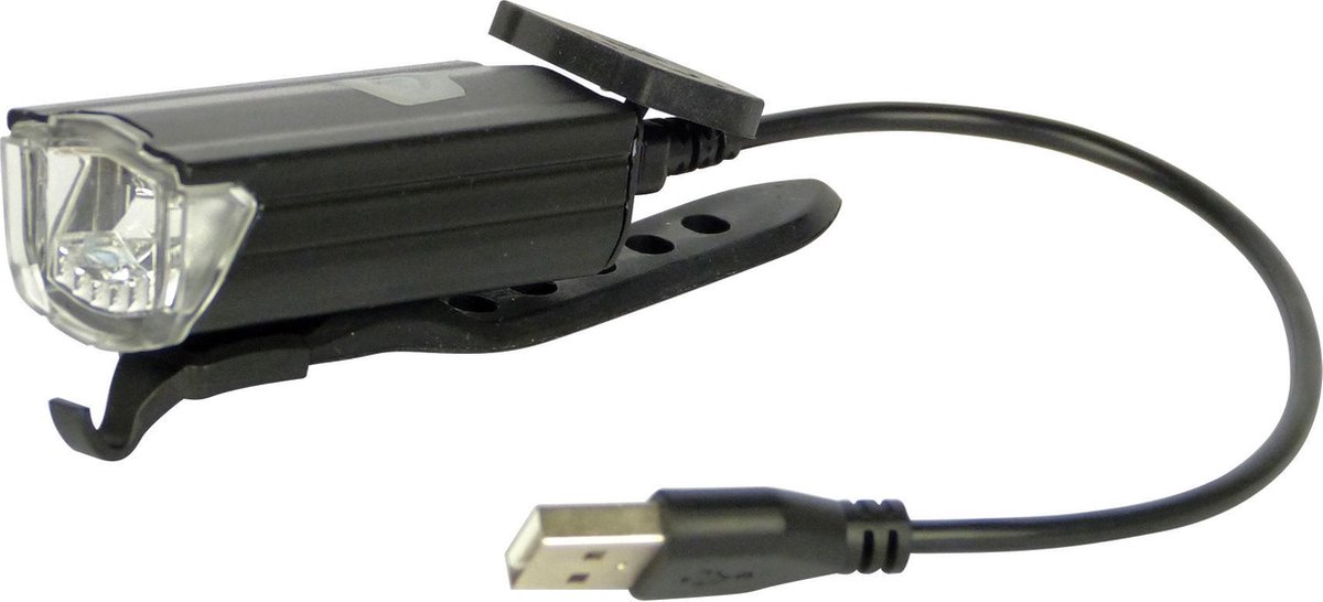 DRESCO voorlicht USB oplaadbaar led 200 lumen 3 delig - Zwart