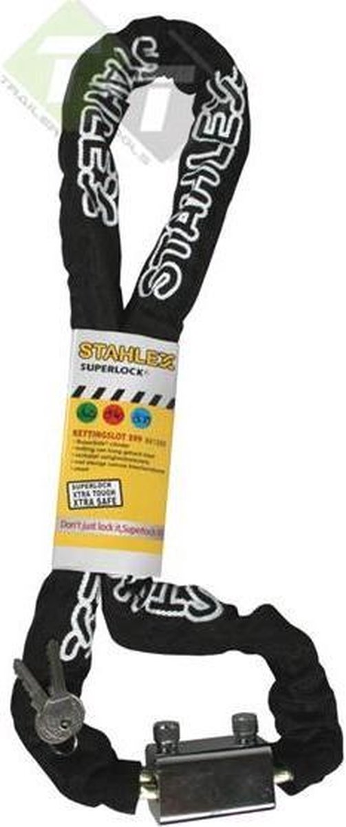 Falkx Kettingslot met nylon hoes 1200 x 8 mm - Zwart