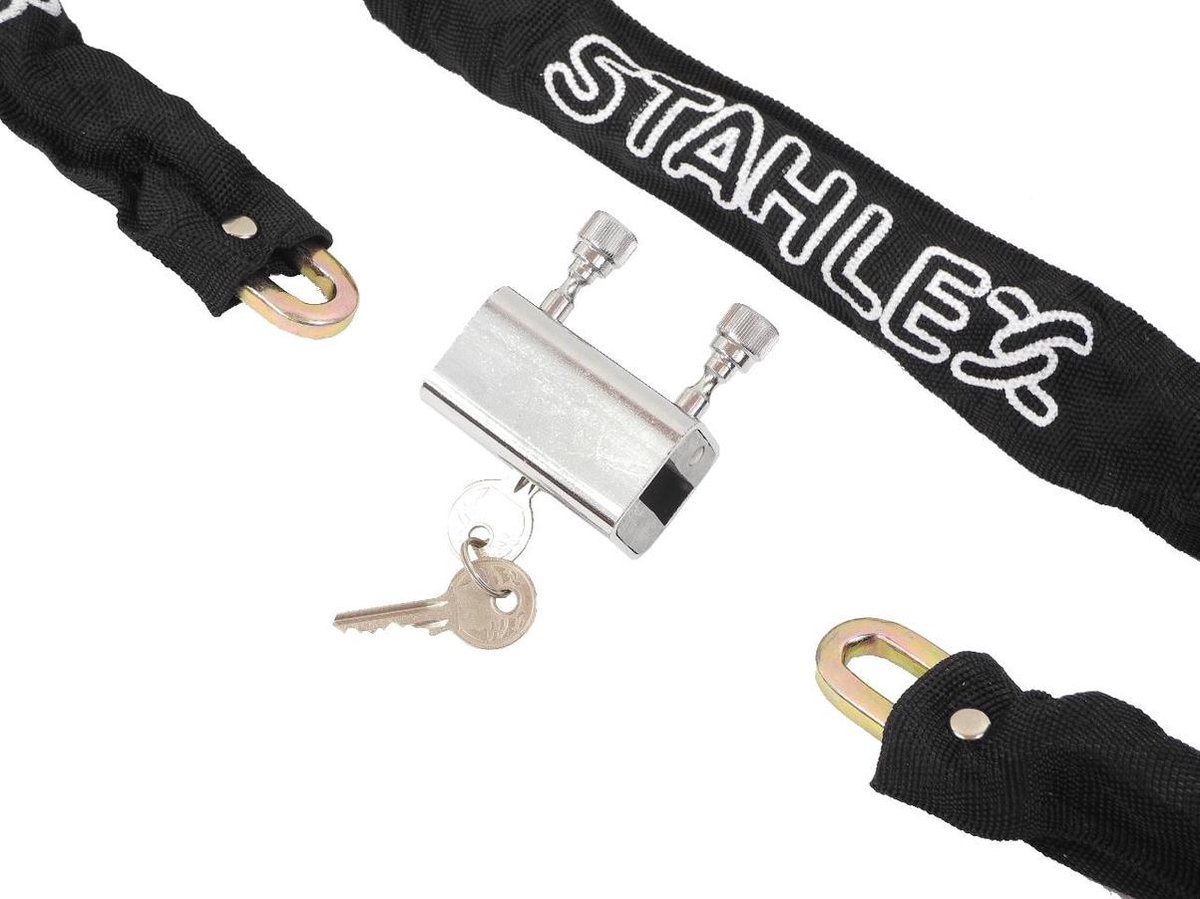 Falkx Kettingslot met nylon hoes 1200 x 8 mm - Zwart