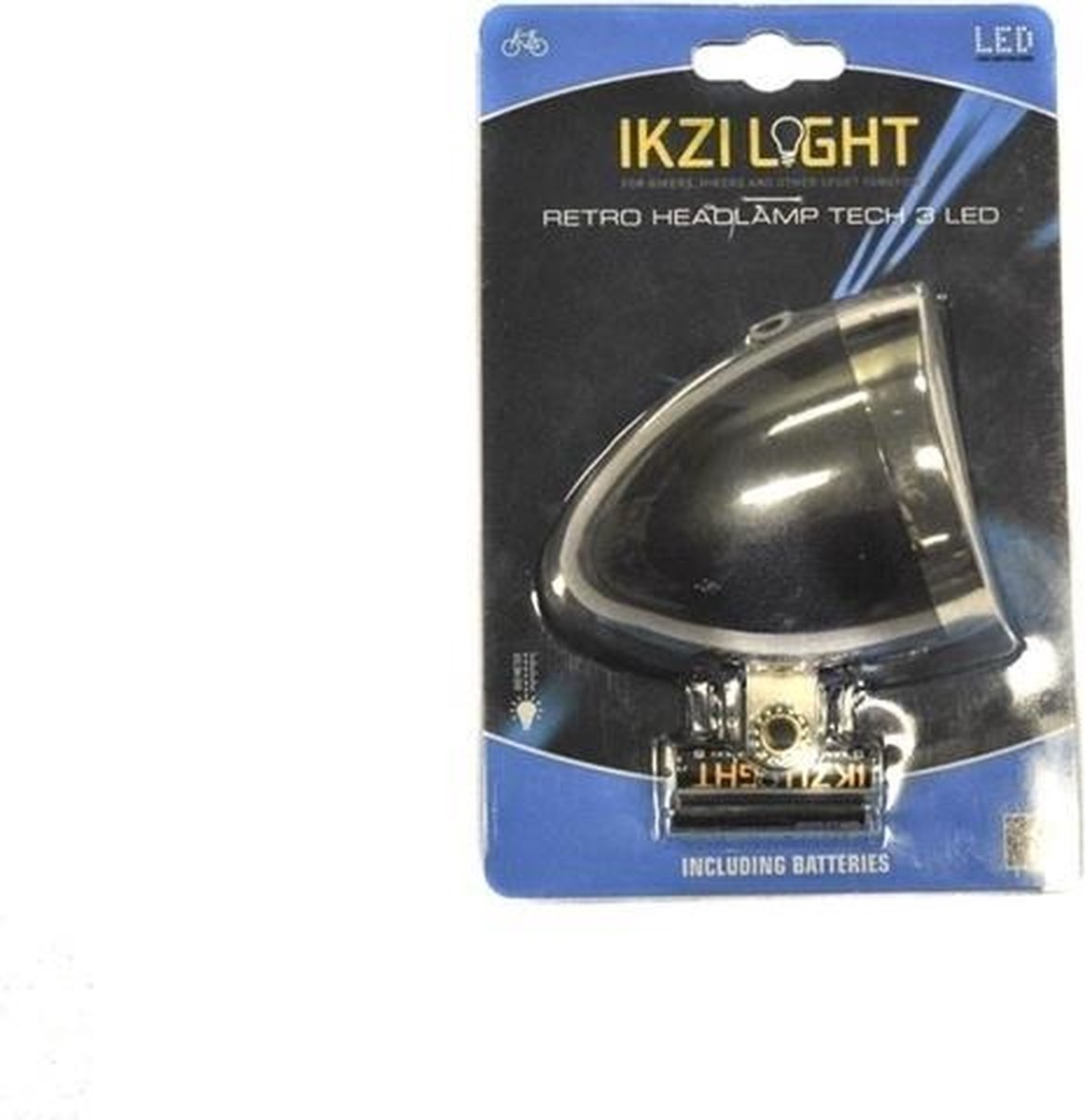 Ikzi Light Koplamp Retro LED Batterij - Zwart