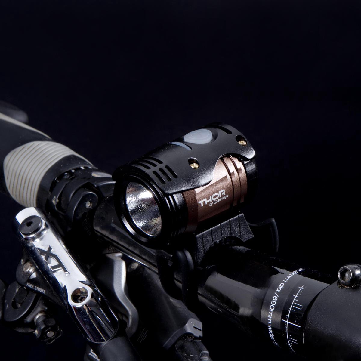 Spanninga Koplamp Thor High Power Oplaadbaar - Zwart