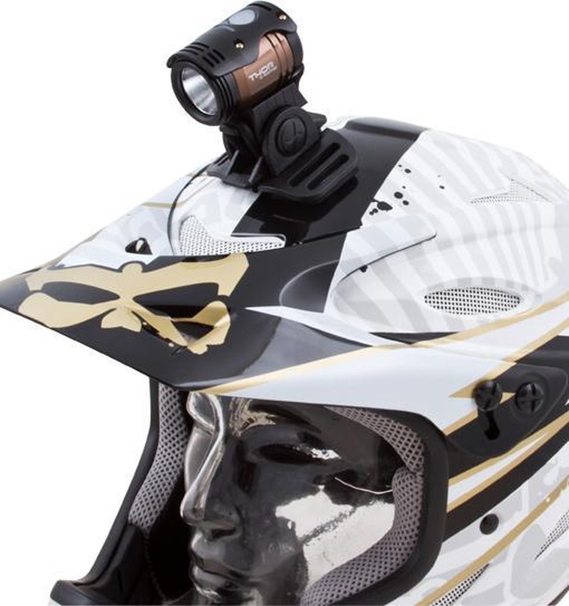 Spanninga Koplamp Thor High Power Oplaadbaar - Zwart