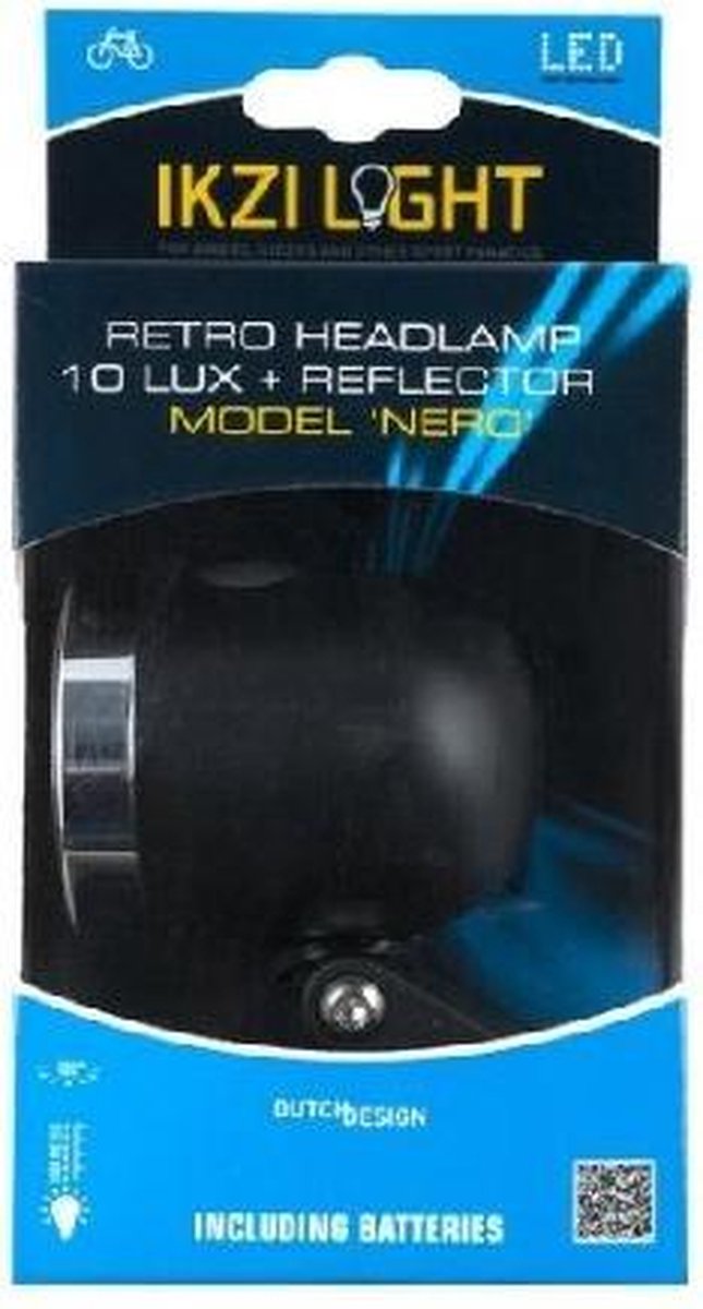 Ikzi Light Retro Koplamp Nero - Zwart