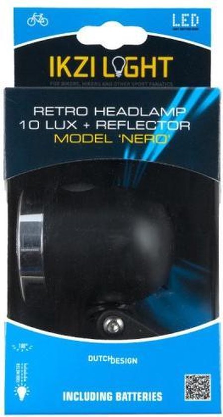 Ikzi Light Retro Koplamp Nero - Zwart