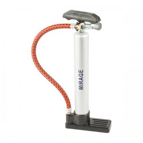 Mirage Mini Vloerpomp Aluminium 28 cm Met Rode Slang - Grijs