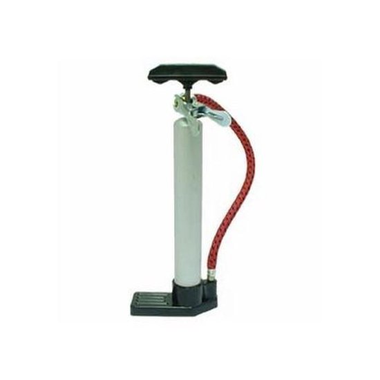 Mirage Mini Vloerpomp Aluminium 28 cm Met Rode Slang - Grijs