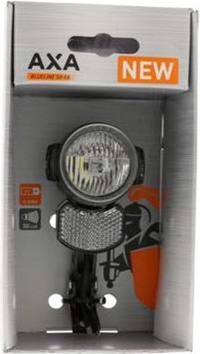 AXA Blueline Koplamp 50 Luxe T Steady Auto Dynamo - Zwart