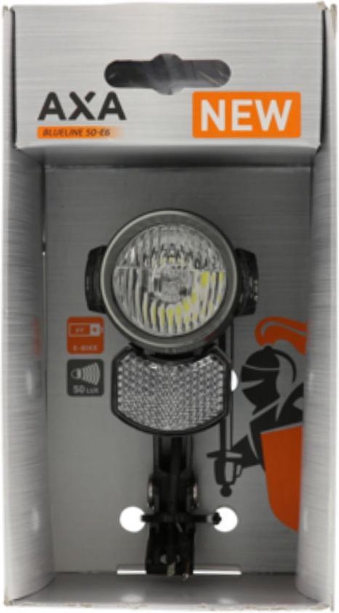 AXA Blueline Koplamp 50 Luxe T Steady Auto Dynamo - Zwart