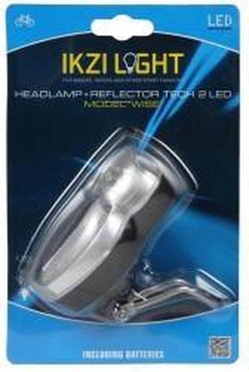 Ikzi Light Koplamp Reflector Kroonboutbevestiging 2x LED Wit - Zwart