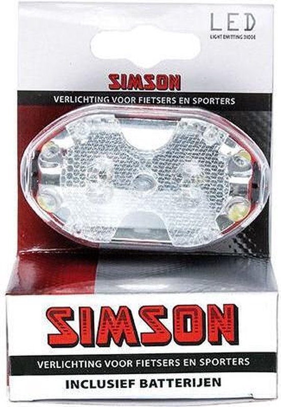 Simson voorlicht batterij led - Zwart