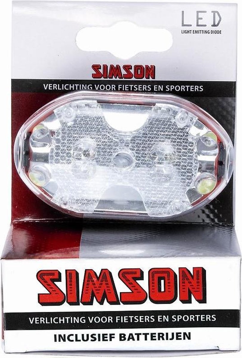 Simson voorlicht batterij led - Zwart