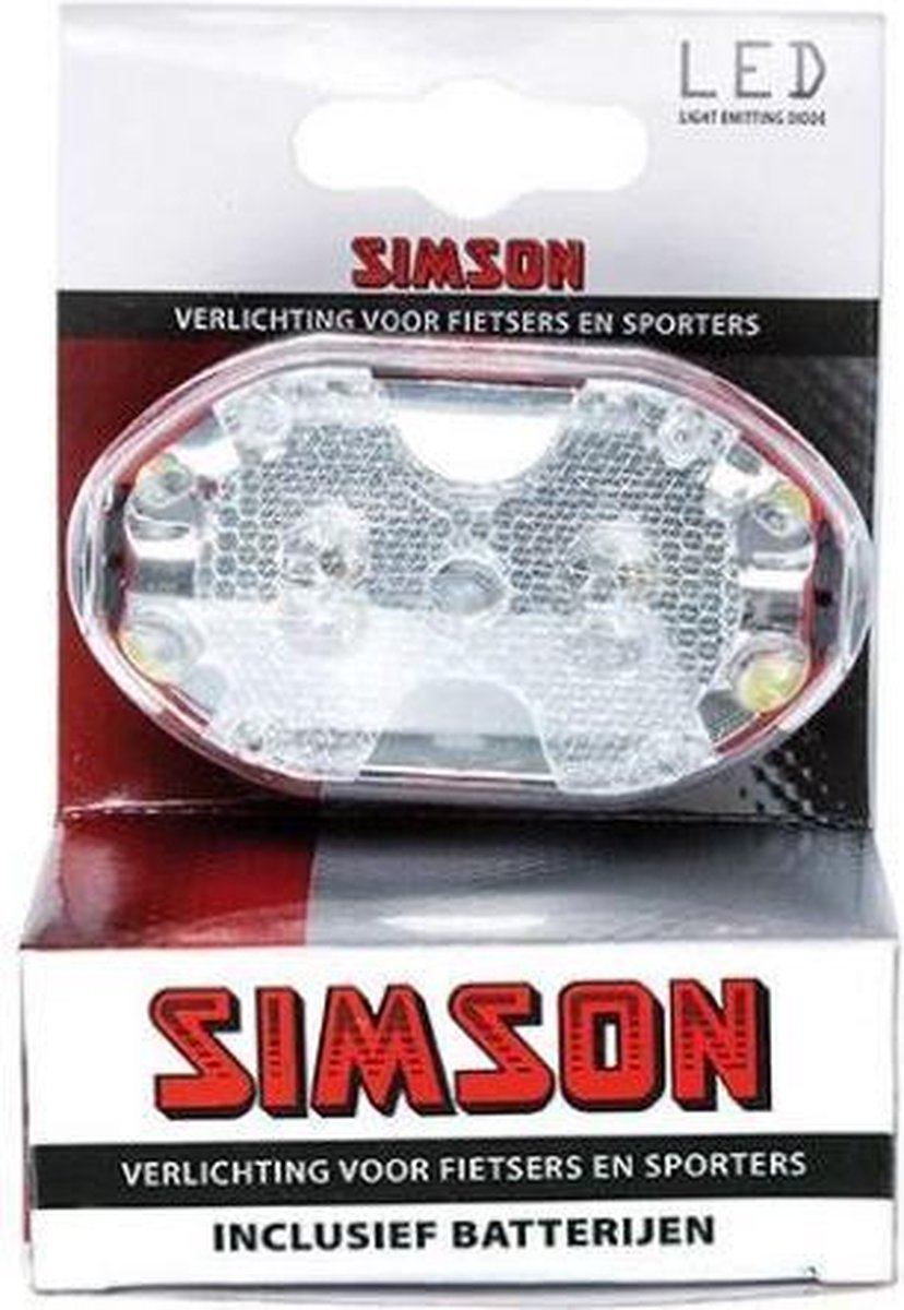 Simson voorlicht batterij led - Zwart