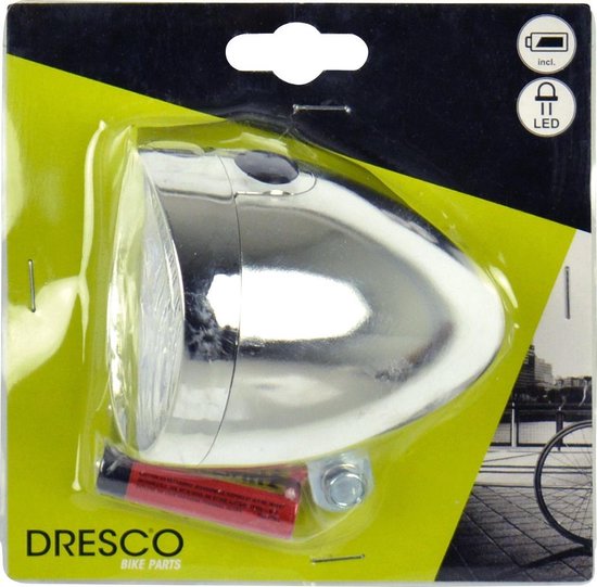 DRESCO voorlicht Classic 3 led batterijen 9 cm chroom