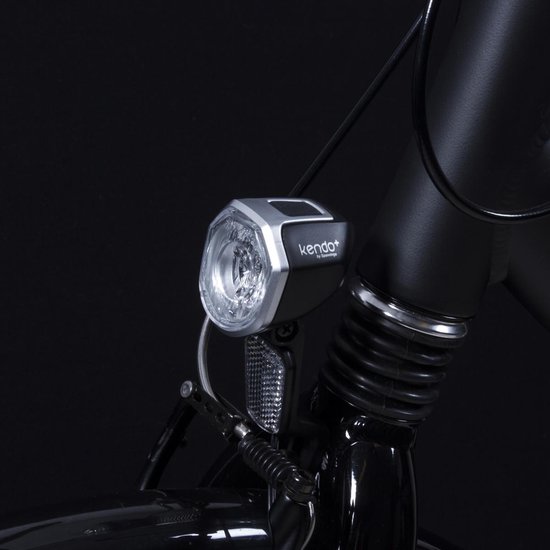 Spanninga koplamp Kendo led dynamo - Zwart