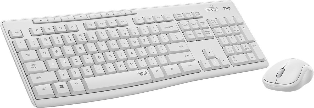 Logitech MK295 Silent - Draadloze muis- en toetsenbordcombinatie - AZERTY FR / - Wit