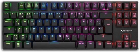 Sharkoon PureWriter TKL RGB toetsenbord USB QWERTY Amerikaans Engels - Zwart