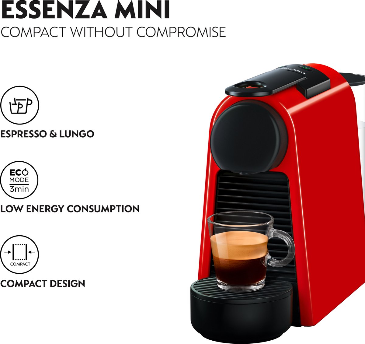 Magimix Nespresso Essenza Mini - Rood