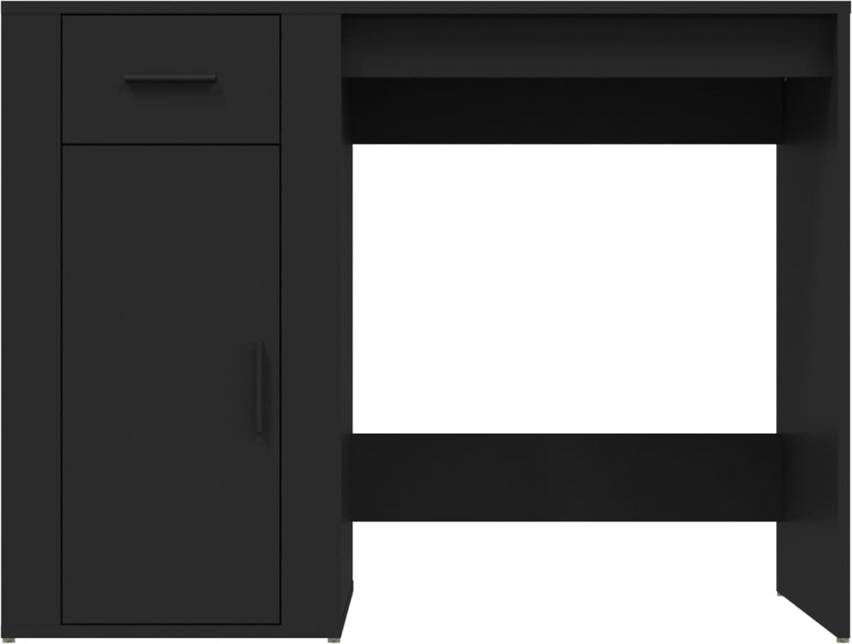 Vidaxl Bureau 100x49x75 Cm Bewerkt Hout - Zwart