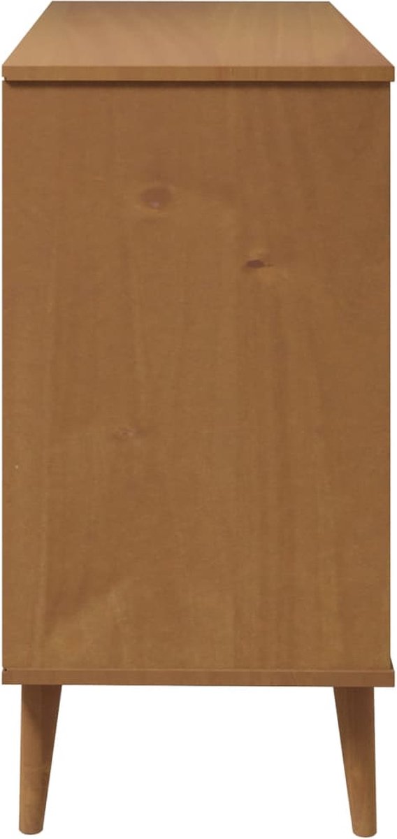 Vidaxl Ladekast 113x40x80 Cm Massief Grenenhout - Bruin