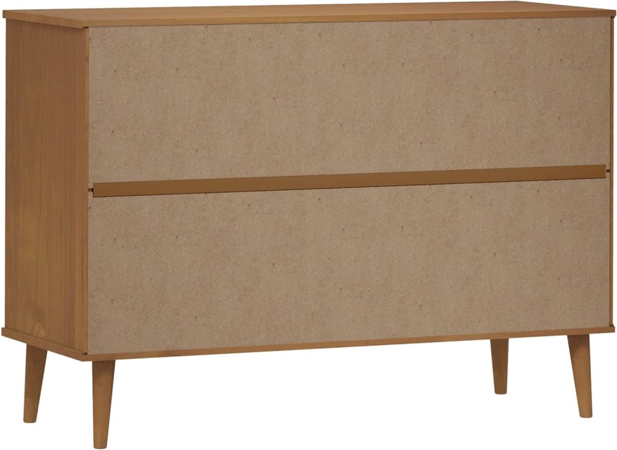 Vidaxl Ladekast 113x40x80 Cm Massief Grenenhout - Bruin