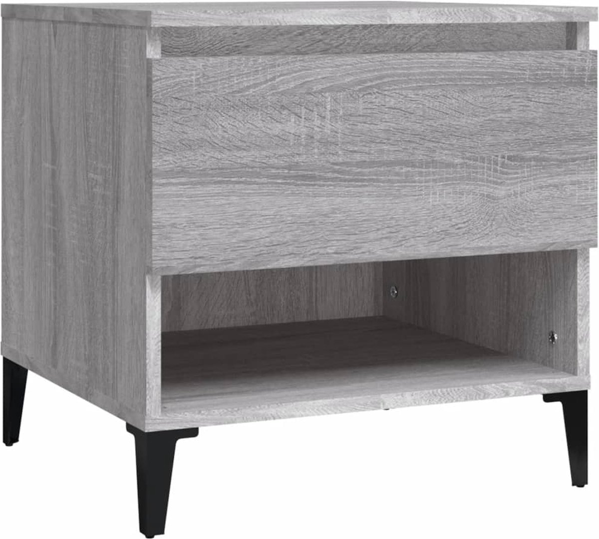 Vidaxl Bijzettafel 50x46x50 Cm Bewerkt Hout Sonoma Eikenkleur - Gris