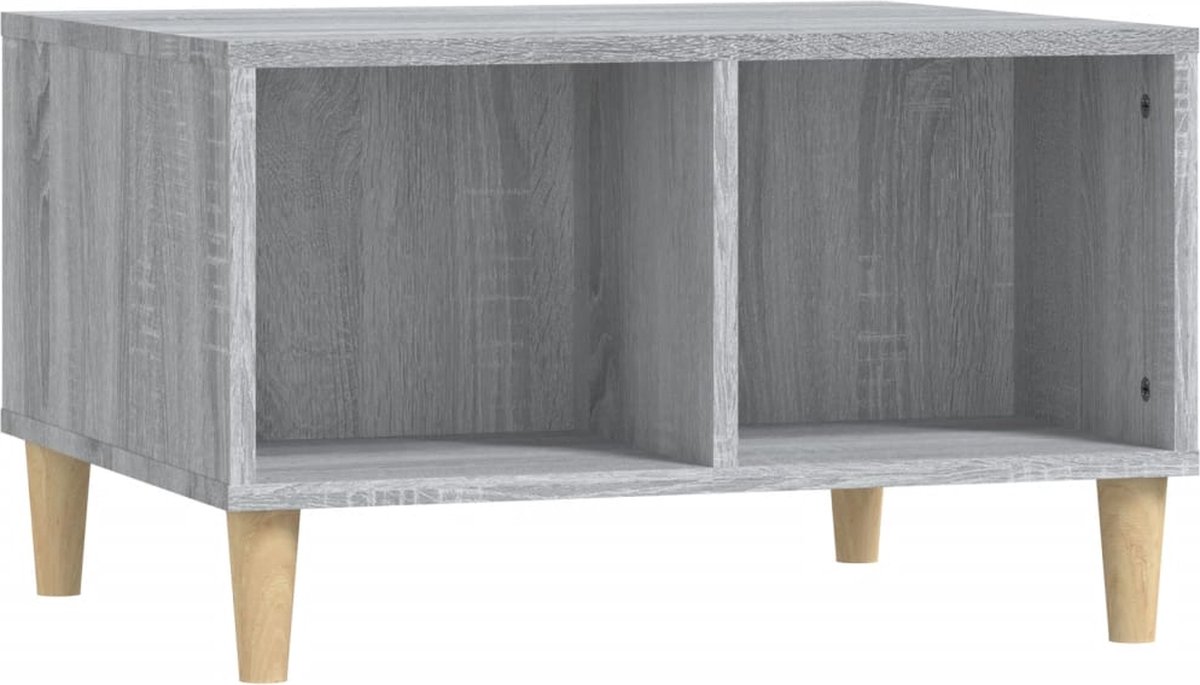 Vidaxl Salontafel 60x50x36,5 Cm Bewerkt Hout - Grijs