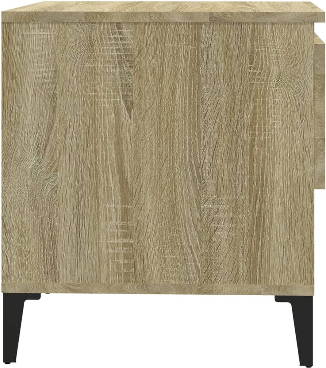 Vidaxl Bijzettafels 2 St 50x46x50 Cm Bewerkt Hout Sonoma Eikenkleurig - Bruin