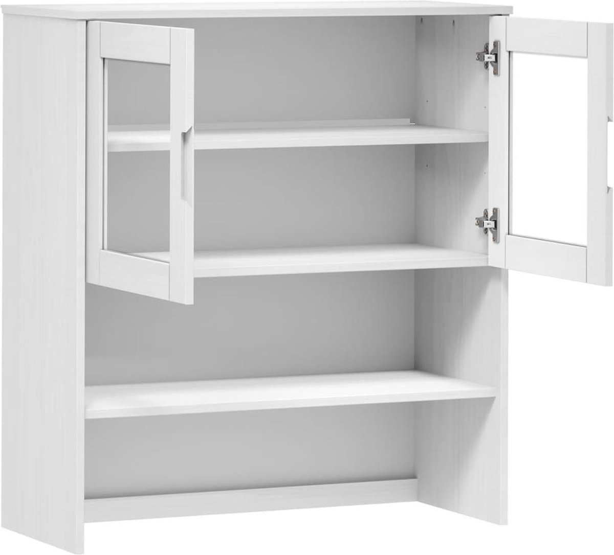 Vidaxl Opzetkast 90x35x100 Cm Massief Grenenhout Wit